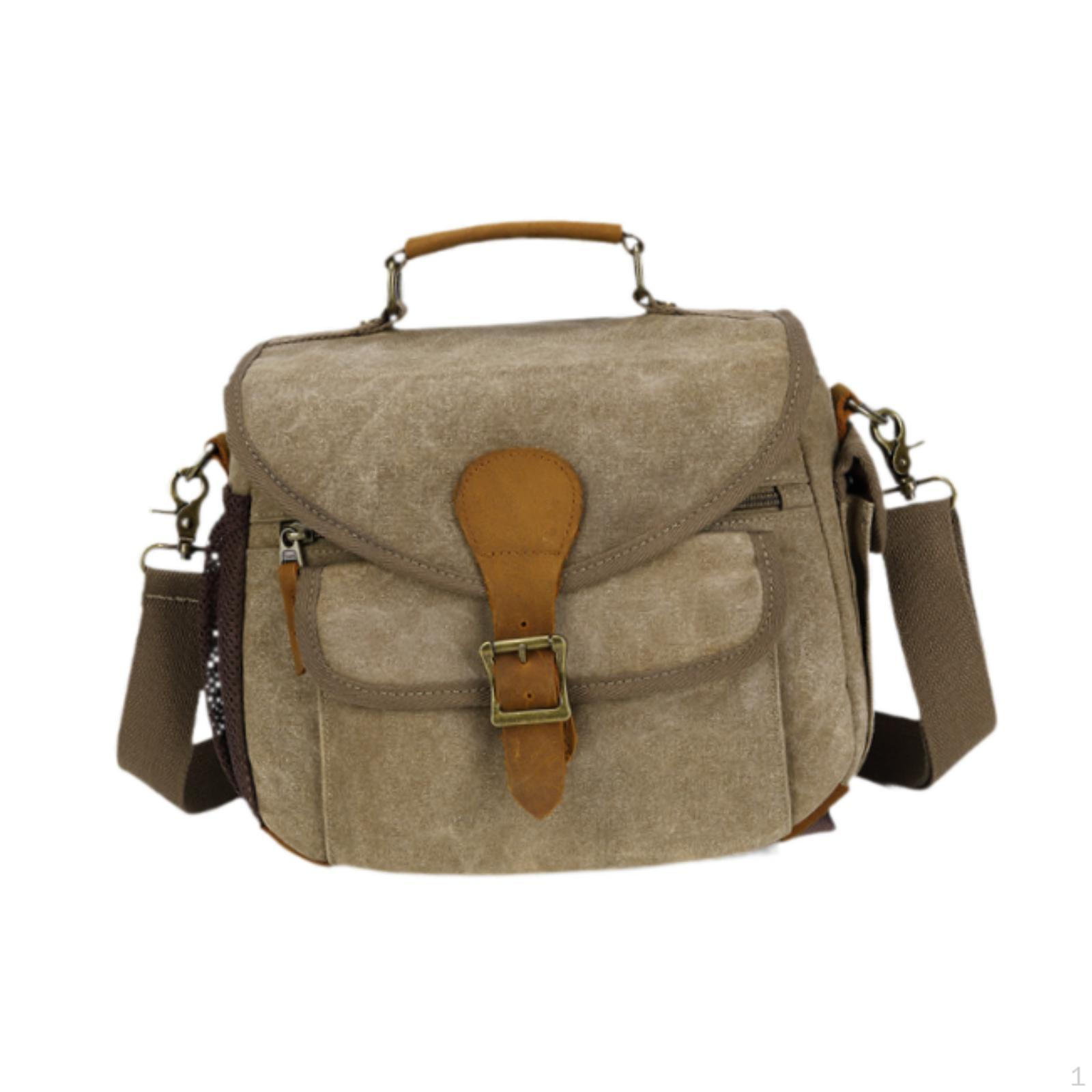 

Сумка для фотокамеры Повседневная сумка через плечо Практичная большая емкость для хранения объектива Путешествия для кемпинга хаки