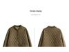 Women's Quilted Light Cotton Jacket - Autumn/Winter 2025, Short Solid Color Outerwear