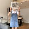 Summer Denim Overall Dress Women Sleeveless Jeans Dresses Casual Loose Strap