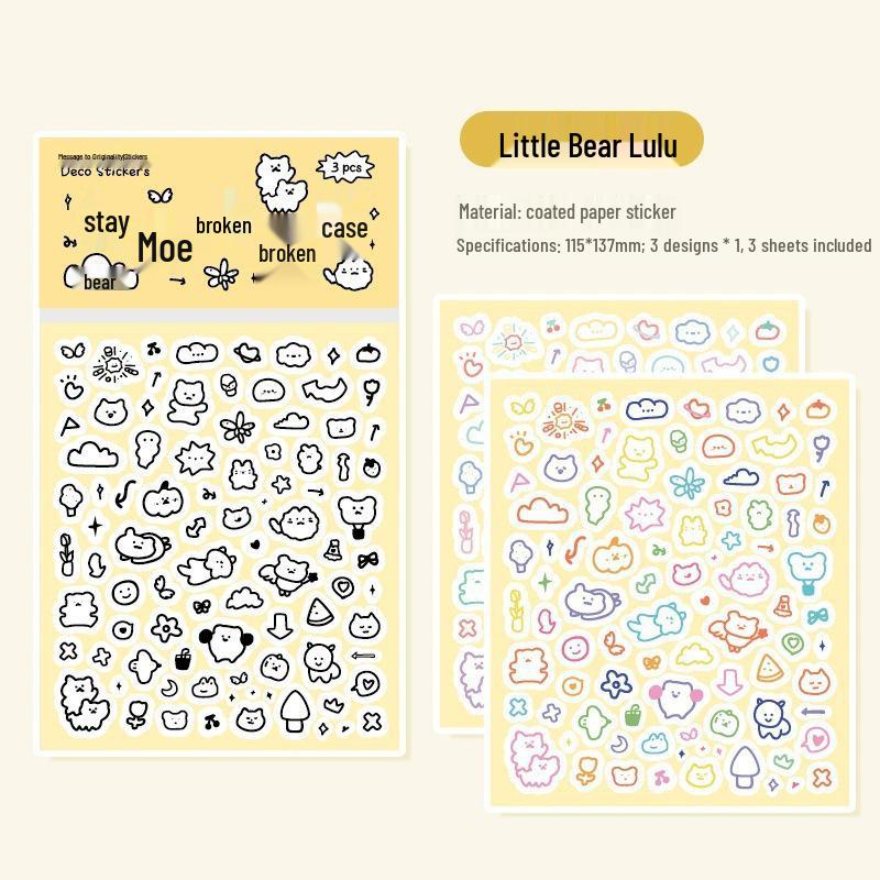Tengyi Cute Cartoon Bear Stickers for DIY & Decorations