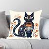 1 Stück Kissenbezug im nordischen Stil Katze Quadratisch Schlafzimmer Sofa Freizeit Komfort Kissen Auto Wohnzimmer Heimdekoration
