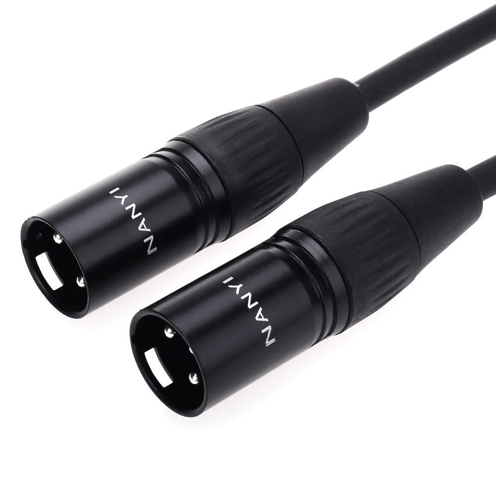NANYI Microphone Cable XLR-XLR Patch Cable, 3-Pin XLR Male To Male Microphone Cable DMX Cable Patch Cord, Oxygen-Free Copper, 10 Meters