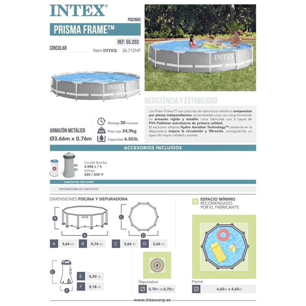 Removable pool Intex 26712 Treatment plant for swimming pool (Refurbished A)