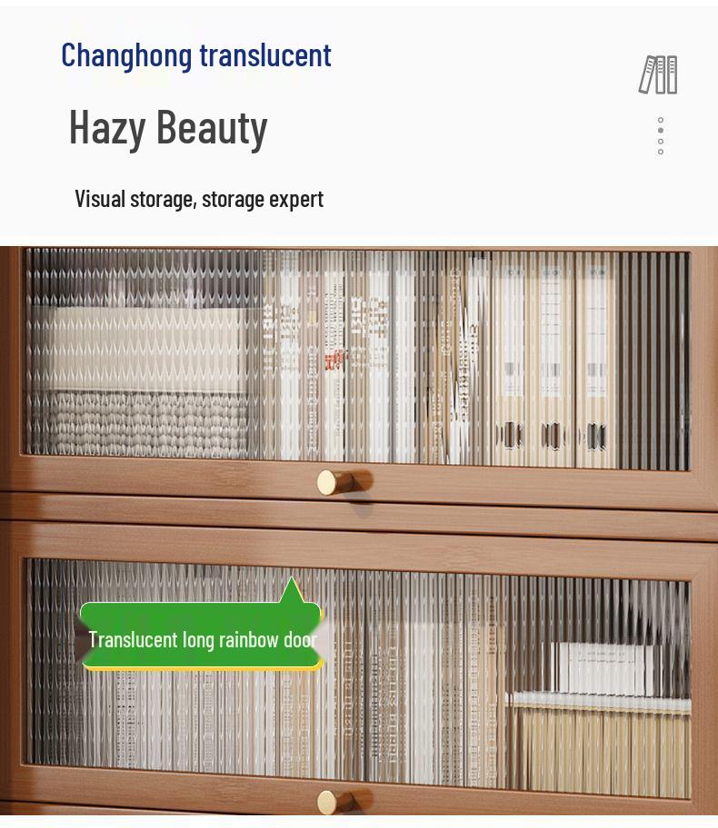 Floor-Standing Bookshelf for Students and Children - Compact Storage Cabinet for Small Apartment Living Rooms