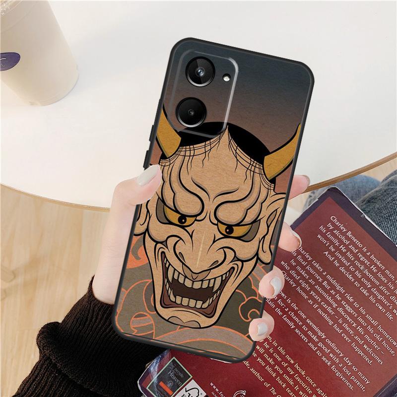 

Samurai Oni Mask Case For Realme C55 C75 C67 C61 C53 C51 C21Y C25S 10 11 12 13 14 Pro Plus GT 6T 6 5 GT7 Pro Realme GT 6T