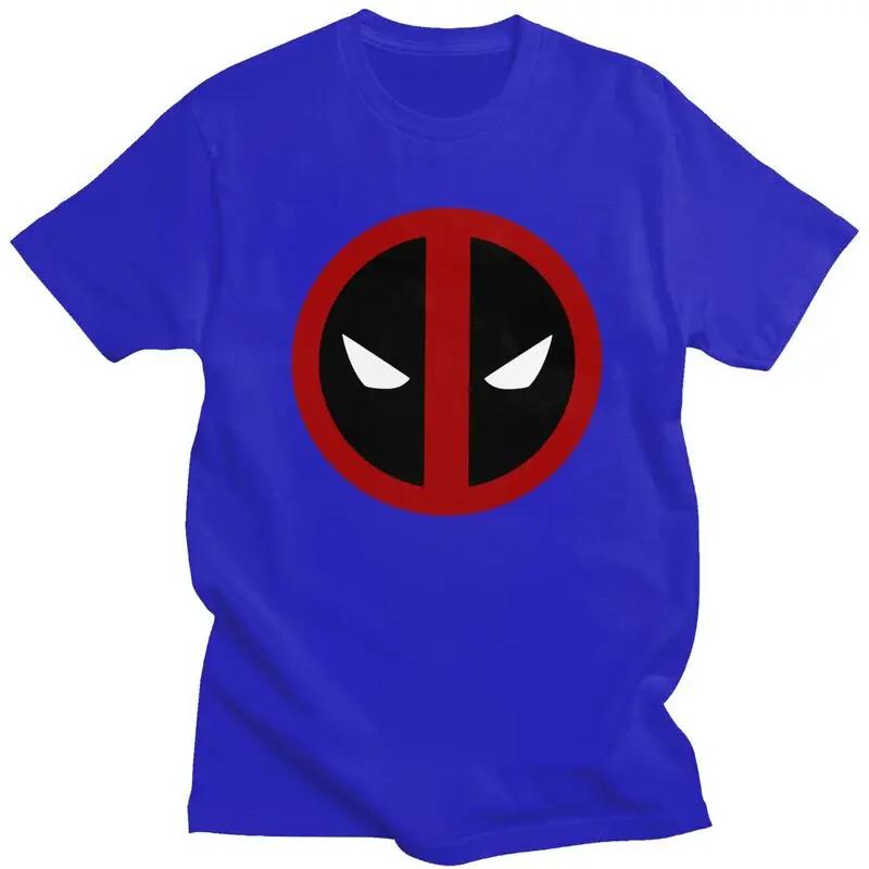 Superhero T Shirt Men Pre-shrunk Cotton Tshirt Casual Tee Short Sleeve Deadpool Sympol T-shirt Fitted Apparel