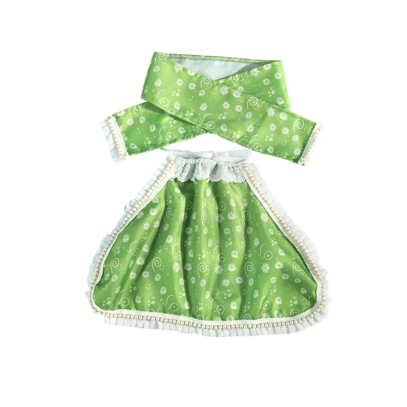 

Goose Statue Outfit Porch Goose Outfits Cute Green Floral Print Costume Clothes Garden Porch Decor Clothing Set One Size зелений