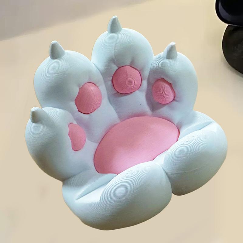1Pc Creative Cat Claw Decoration Cute Cartoon Desktop Small Ornaments Mobile Phone Holder 3D Printing Crafts