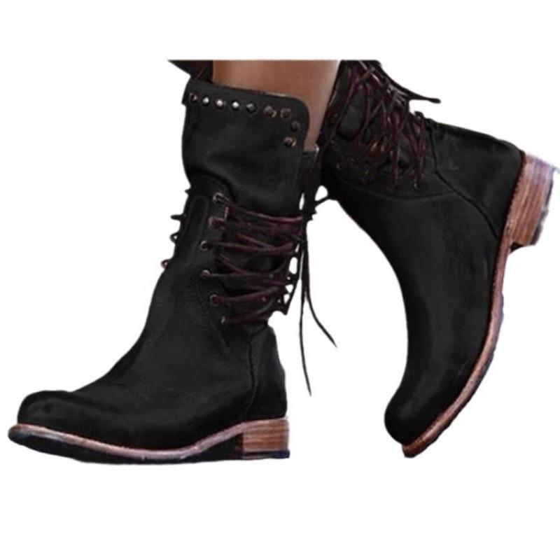 New Knight Boots with Large Back Strap, Thick Heel Midsole Comfortable and Warm, Casual Women's Fashion Boots