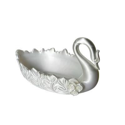 3D Printed Swan Shaped Jewelry Tray Plastic Decorative Floral Swan Storage Tray Nordic Style Sundries Storage Tray