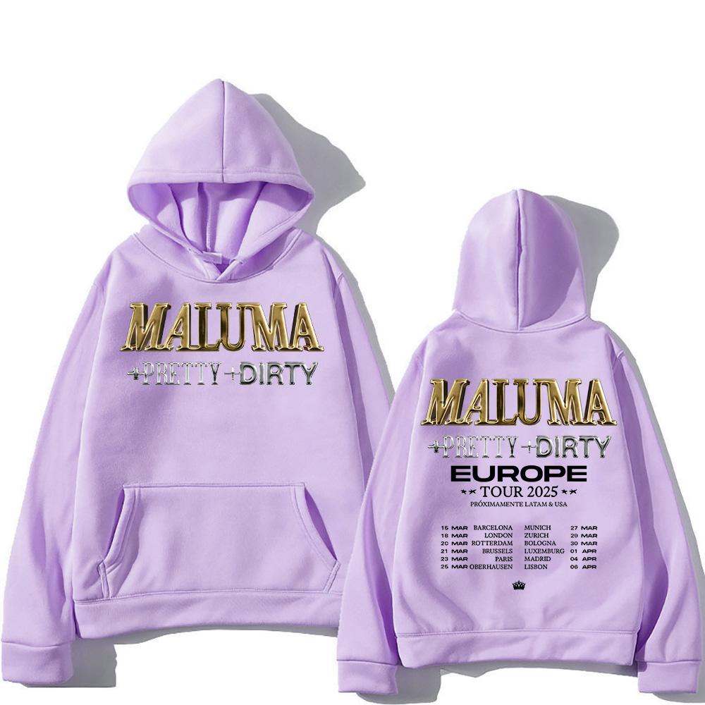 Maluma Europet Tour 2025 Print Hoodies Men's Hip Hop Fashion Clothing Sweatshirts Fashion New Unisex Pullovers Casual Streetwear