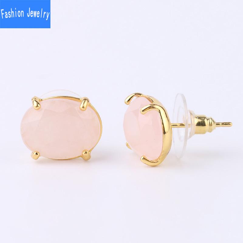 

Набір із позолоченими кігтями з дрібним огранюванням із натурального кришталевого порошку. Кришталевий блискучий кристал. Сережки з польового шпату. Жіночі сережки rose quartz