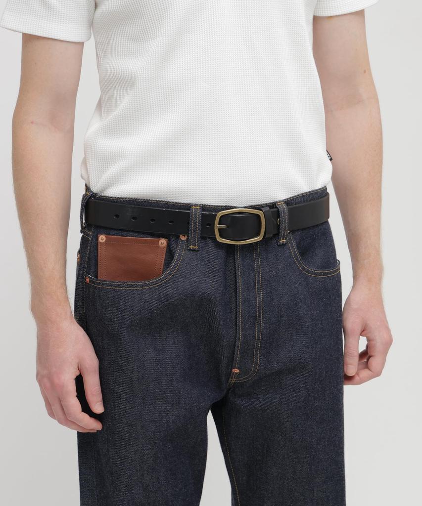 [Avirex] Avirex Official Store Exclusive COW LEATHER BELT DOUBLE PIN  Cow Leather Double Pin Belt Size 36 010 Black 783-6971002