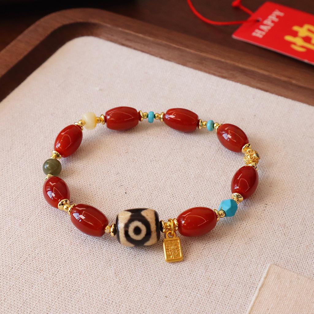 Original design natural Nanhong agate bracelet braceletfashion women daily jewelry gift