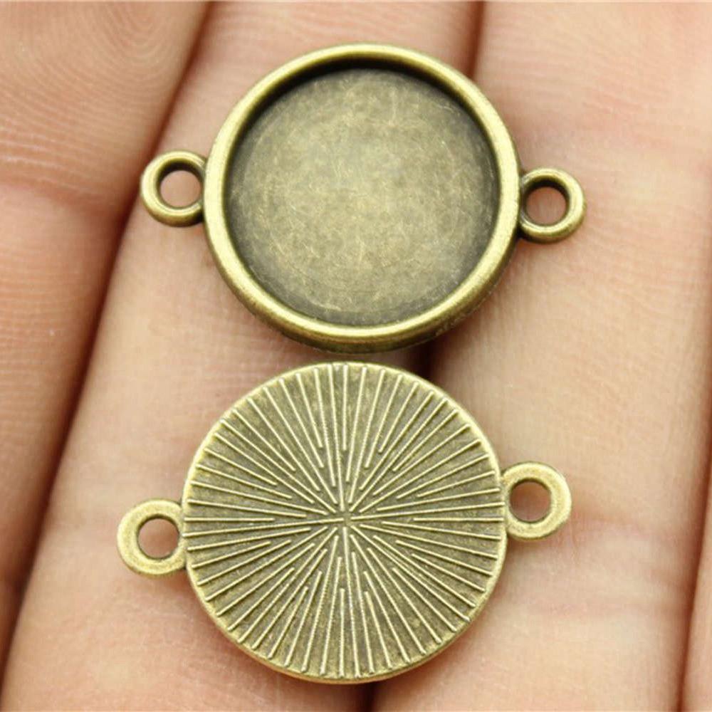 Fit Round 16mm Glass Cabochon Base Setting Tray Accessories Parts Men's Jewellery Bulk Original Cheapest Items