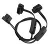 OBD Splitter Cable 16 Pin Flat Noodle High Accuracy 1 In 2 Y Splitter Extend Cable for Elm327