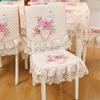Modern Minimalist Thick Non Slip Chair Cover Cotton Lace Printed Dustproof Seat Protector 1 Pcs