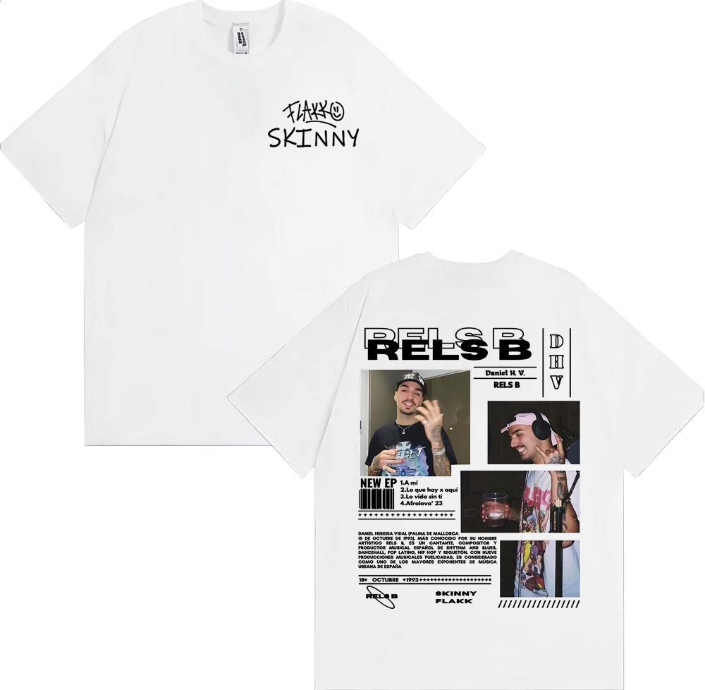 Rapper RELS B Skinny Flakk New Star Album Graphic T Shirts Mens Clothing Harajuku Vintage T Shirt High Quality Comfort Tshirt