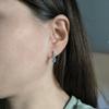 Серебряные серьги с натуральным топазом 2.482ct, фианитами (2212300)
