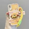 KEYSION Cartoon Cute Plush Embroidery Case for Redmi 10A 9A 9C with Lanyard Silicone Shockproof Phone Cover for Xiaomi Redmi 9C 10A 9A