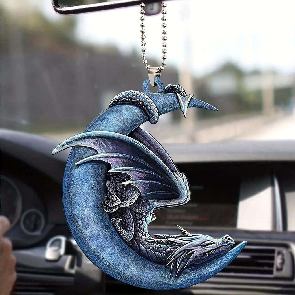 Acrylic Playful Car Decor Quirky Cartoon Hanging Ornament Versatile Bag And Home Use