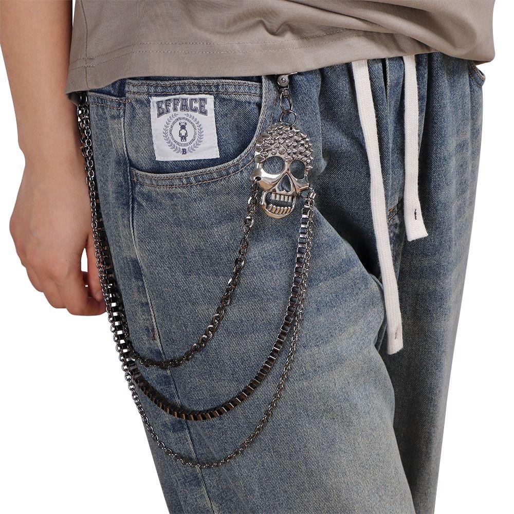 Hip Hop Punk Belt Chain Gothic Pants Chain Cool Skull Waist Chain  Steet