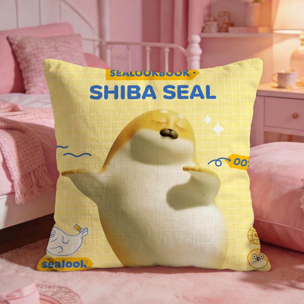 SSEALOOKs Cute Anime Cushion Cover Premium Comfort Reversible Pillow Cove Two In One Design For Any Room  Car Interior