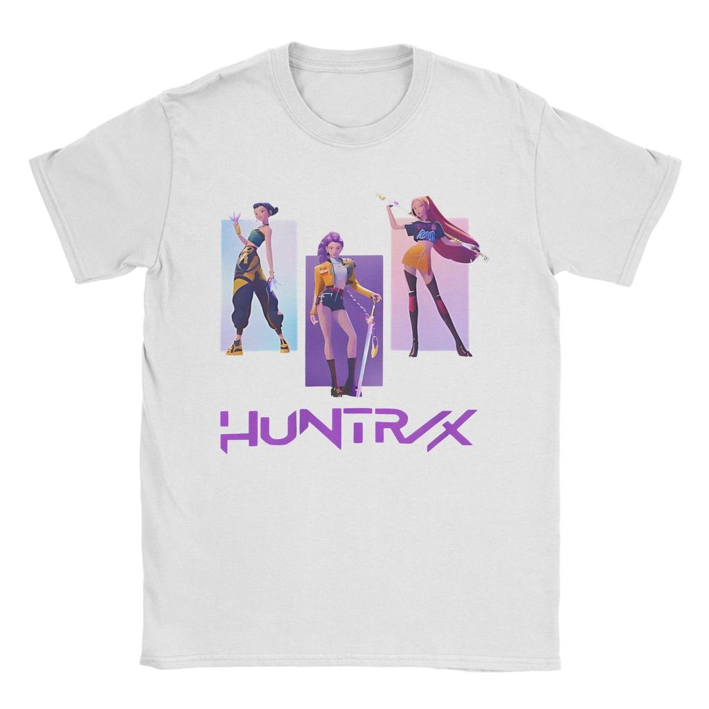 Men Women Huntrix Kpop Demon Hunters  Shirt Pure Cotton Printed T-Shirt  Clothing Outfits