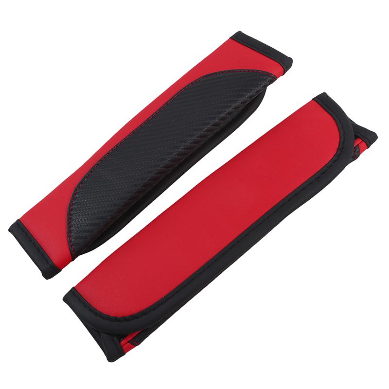 2pcs Car Seat Belt Protector Pad PU Shoulder Cushion Cover Universal Safety Belt Protection Cover Interior Decoration Accessories