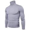 Sheath Slim Fit Men Sweater Knitted Pullovers Turtleneck Jumpers Solid Long Sleeve Slim Fit Basics Casual Standard Wool