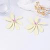 2025 New ZAA Charm Women Jewelry Luxury Enameled Metal Flower Earrings Trend Casual Holiday Party Accessories Elegant Girl Gifts