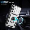 For Samsung Galaxy A35 5G Case TPU+PC Kickstand Phone Cover with Slide Lens Lid