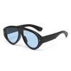 European and American large frame arrow mark pilot sunglasses retro ins Internet celebrity glasses fashion street shot plain sunglasses