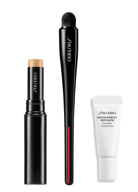 

SHISEIDO Makeup Набор консилеров Synchro Skin Radiant Lifting Concealer 202 Light Кисть для консилера TSUTSU FUDE Эссенция Сияющая лифтинг-тональная основа Специальный размер