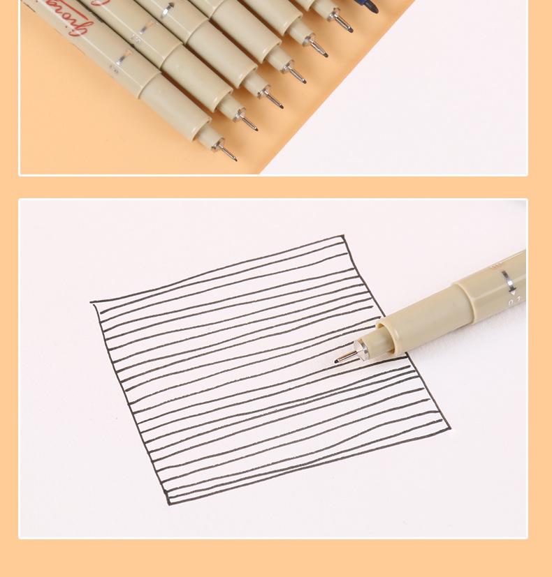 Giorgione Fineliner Kunststift Set - Präzise Umrissstifte & Skizzierstifte mit Pinselspitzen