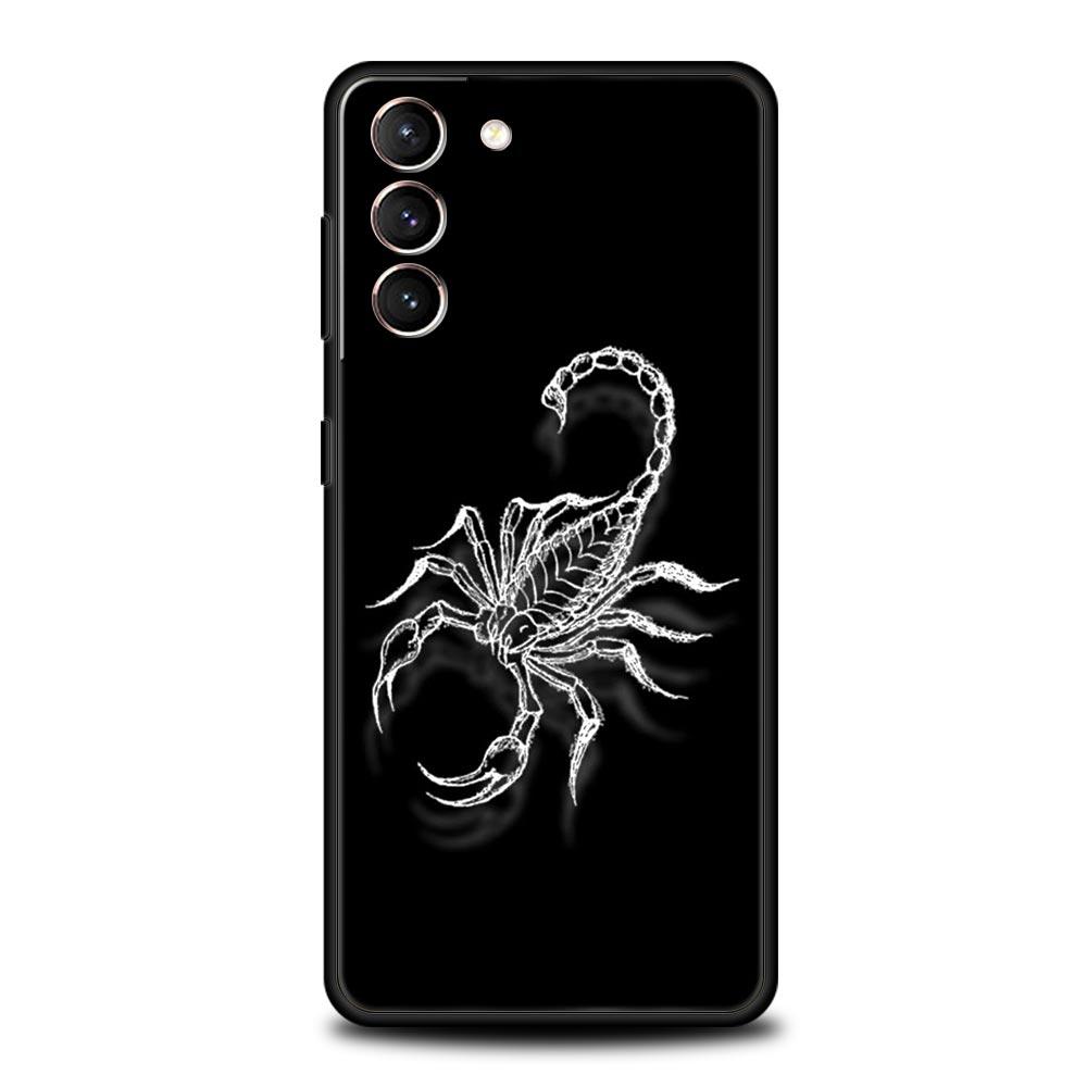 Cartoon Scorpion Phone Case For Samsung Galaxy S26 Ultra S25 Plus S24 FE S23 S22 5G S21 S20 Cover Black Soft