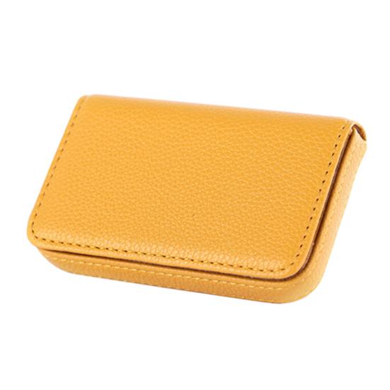 Faux Leather Magnetic Closure Business ID Name Pack Credit Card Holder Pocket Box