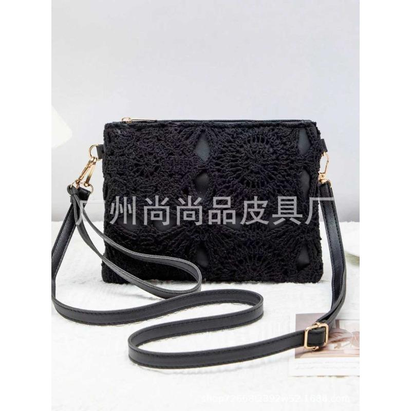 New Trend Hollow Flower Hand Bag Shoulder Crossbody Casual Small Square Bag Light Luxury Daily Matching