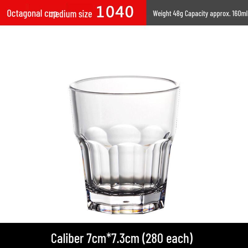 PC Transparent Octagonal Drinking Glasses