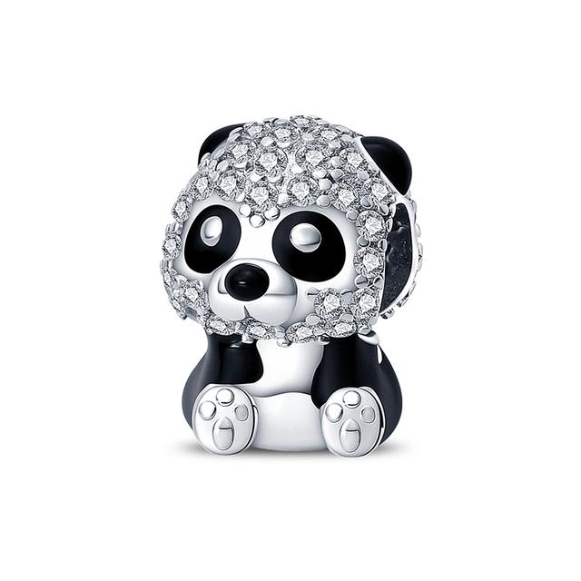 925 Sterling Silver Heart Paw Animal Clear Snowflake Sparkling Crown Pumpkin Charm Bead Fit Original Fashion Bracelet