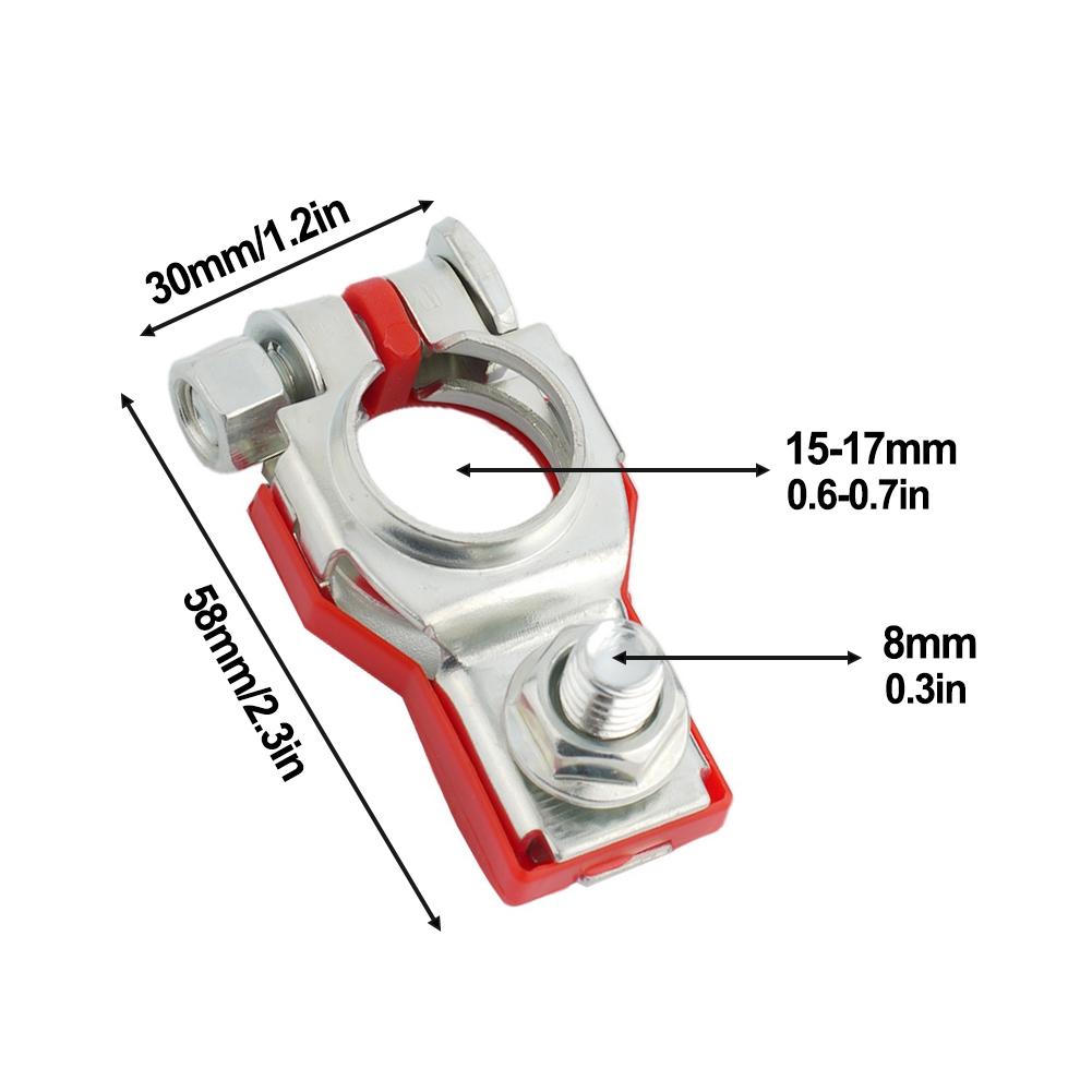 Stable Battery Terminal Clamp Clip Connector for Automotive Batteries (2Pcs)