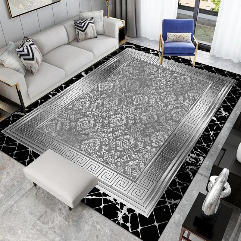 Living Room Decoration Abstract Carpets Modern Home Soft Rugs Hall Sofa Light Luxury Floor Mat Room Decor Cloakroom Large Carpet