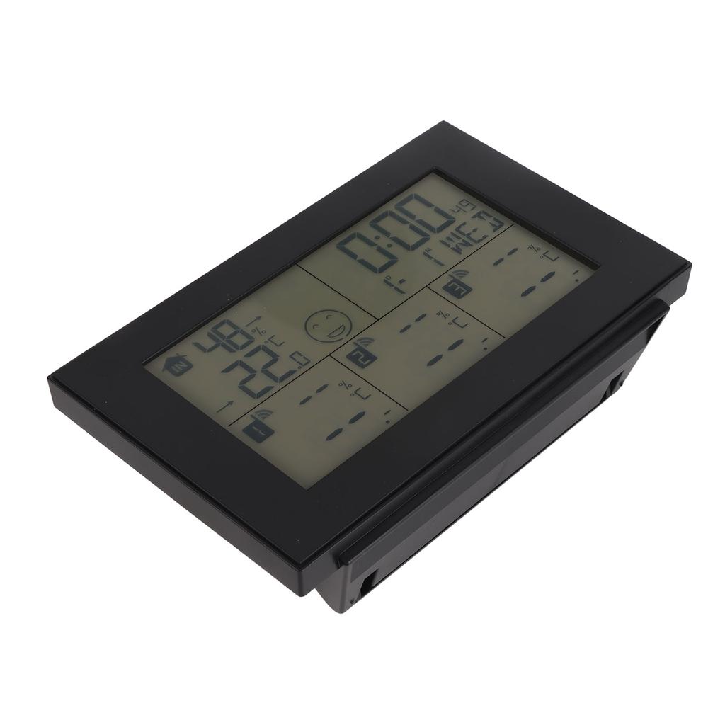 Orologio Meteo Termometro Wireless a 3 Canali per Interni ed Esterni Monitoraggio di Temperatura e Umidità