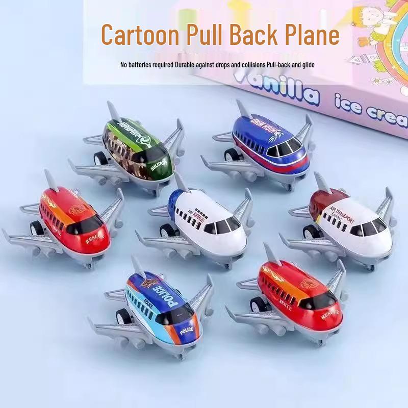 Children's Alloy Pull-back Airplane Toy Model - Ideal for Kindergarten and Primary School Gifts
