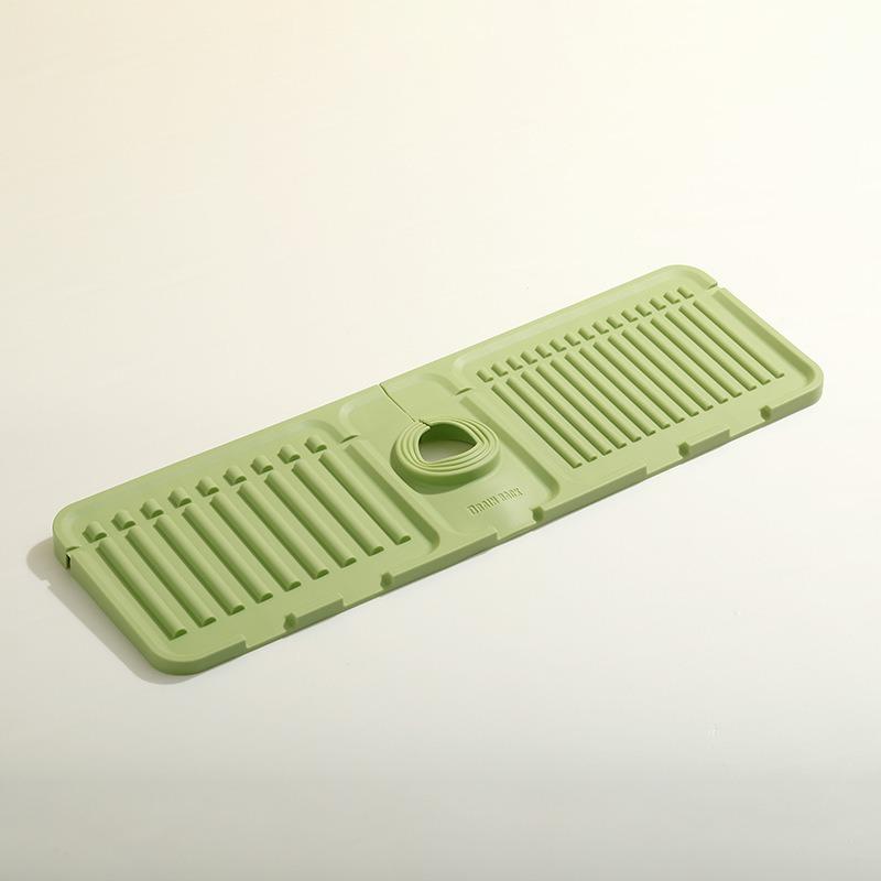 Kitchen Sink Splash Guard Reusable Silicone Draining Mat Fast Drying Stone Sink Tray Faucet Mat for Kitchen Sink
