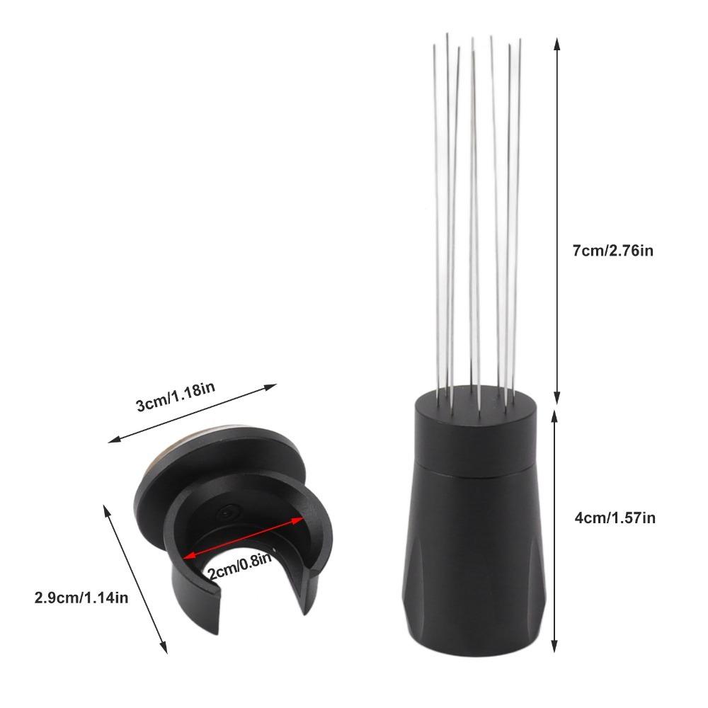 Black Aluminum Alloy Coffee Distribution Tool Needle Type Distributor Coffee Making