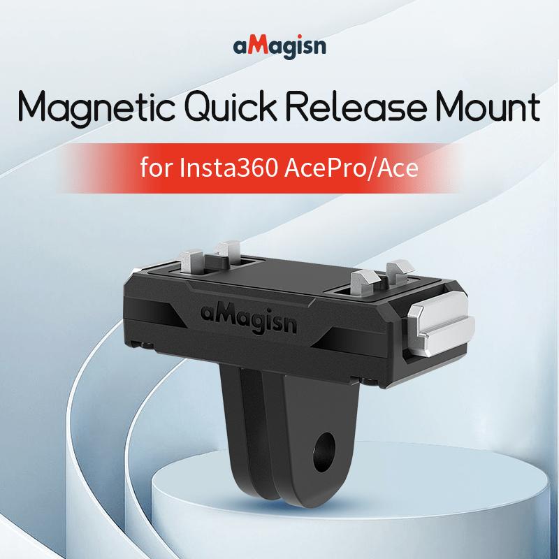 Insta360 AcePro/2/Ace Magnetic Quick Release Mount - Portable, Durable Plastic Bracket for Tripod & Selfie Stick Accessories