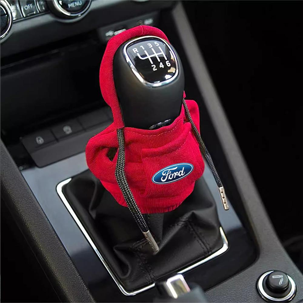 Ford STRACING Car Center Console Gear Shift Hoodie Sweatshirt Handle Clothe for SHELBY mk7 Ranger Mondeo S-MAX Kuga Focus Fiesta