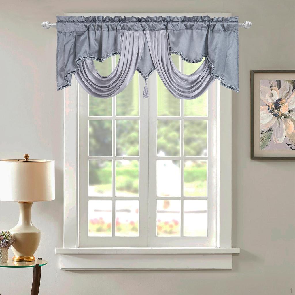 Elegant Window Valance for Home Decor - Rod Pocket Curtain Treatment
