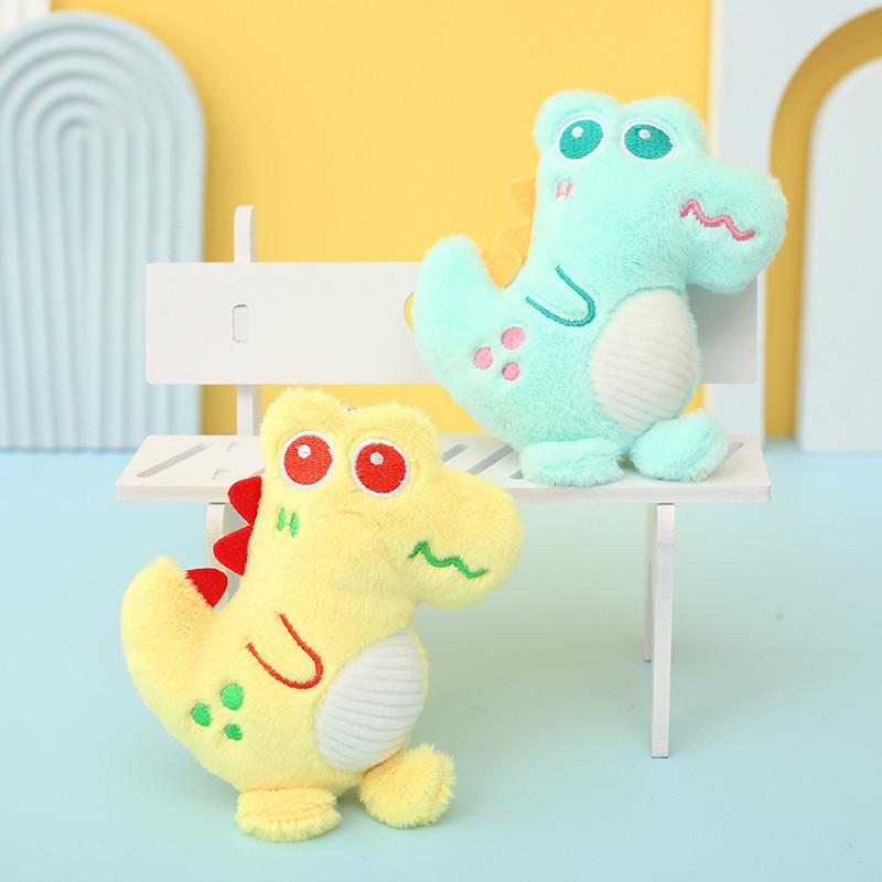 Adorable Cartoon Dinosaur Plush Keychain Soft Snow Mink Stuffed Pp Cotton Toy